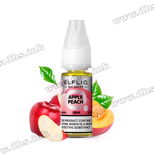 Солевая жидкость ElfLiq Salt 10 мл (50 мг) - Apple Peach (Яблоко, Персик)