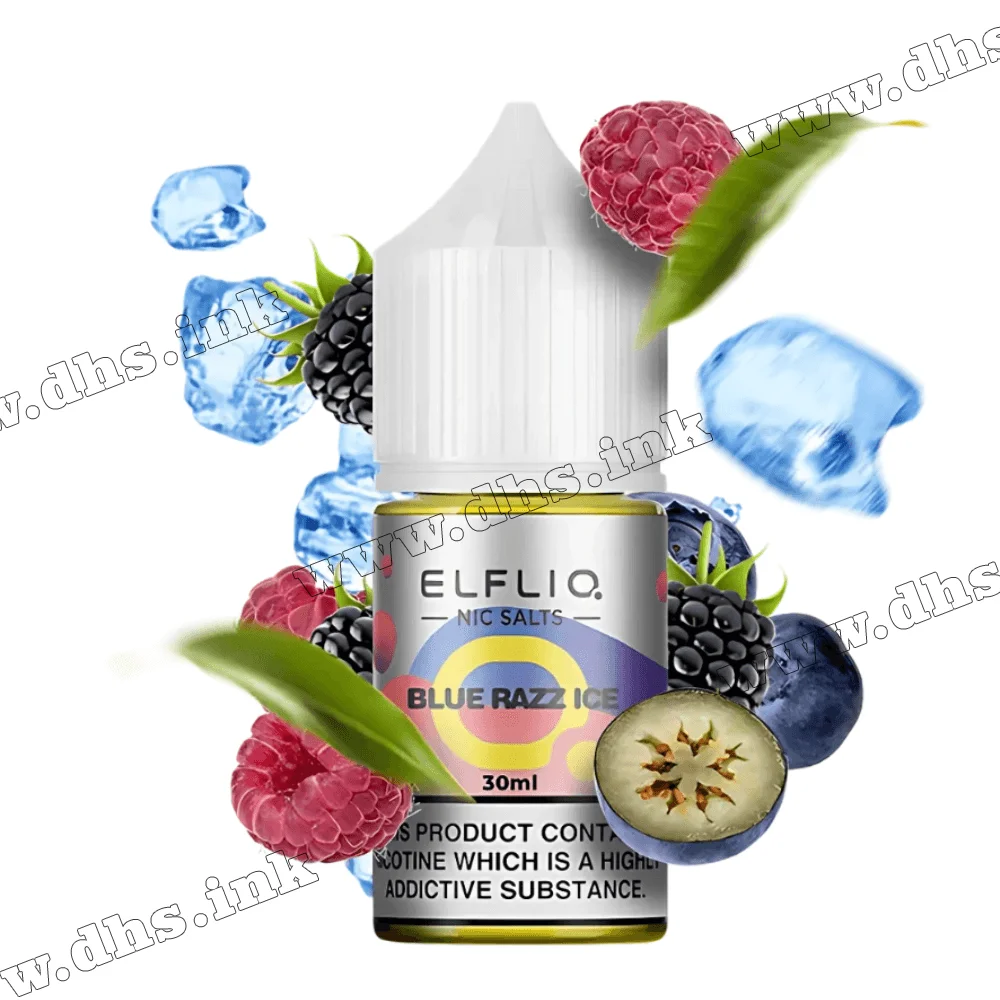 Солевая жидкость ElfLiq Salt 30 мл (50 мг) - Blue Razz Ice (Голубика, Малина, Лед)
