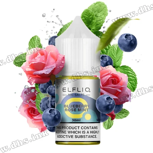 Сольова рідина ElfLiq Salt 30 мл (50 мг) - Blueberry Rose Mint (Чорниця, Троянда, М'ята)