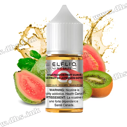 Солевая жидкость ElfLiq Salt 30 мл (50 мг) - Kiwi Passion Fruit Guava (Киви, Маракуйя, Гуава)