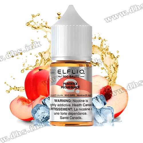 Сольова рідина ElfLiq Salt 30 мл (50 мг) - Peach Ice (Персик, Лід)