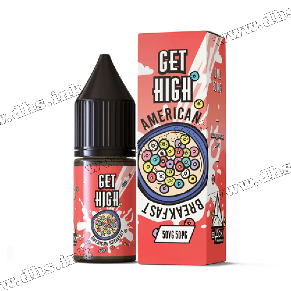 Сольова рідина Get High Salt 10 мл (50 мг) - American Breakfast (Фруктові Пластівці)