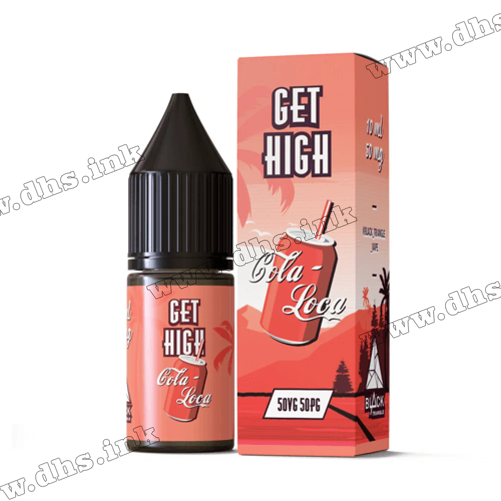 Сольова рідина Get High Salt 10 мл (30 мг) - Cola-Loca (Кола)