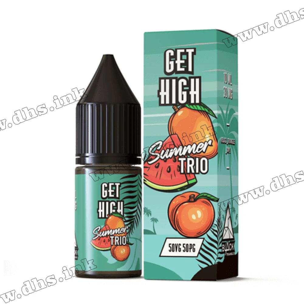 Сольова рідина Get High Salt 10 мл (50 мг) - Summer Trio (Кавун, Персик, Манго)