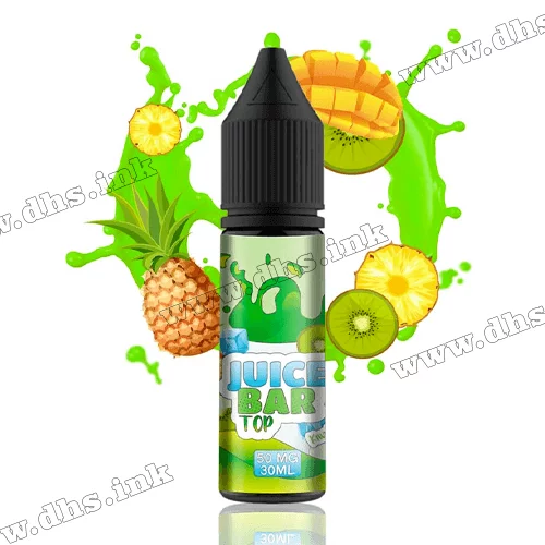 Солевая жидкость Flavorlab Juice Bar Top 15 мл (50 мг) - Kiwi Pineapple Mango (Киви, Ананас, Манго)
