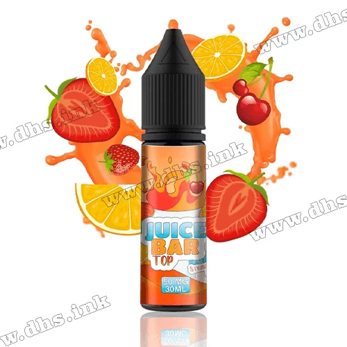 Сольова рідина Flavorlab Juice Bar Top 15 мл (50 мг) - Strawberry Orange Cherry (Полуниця, Апельсин, Вишня)