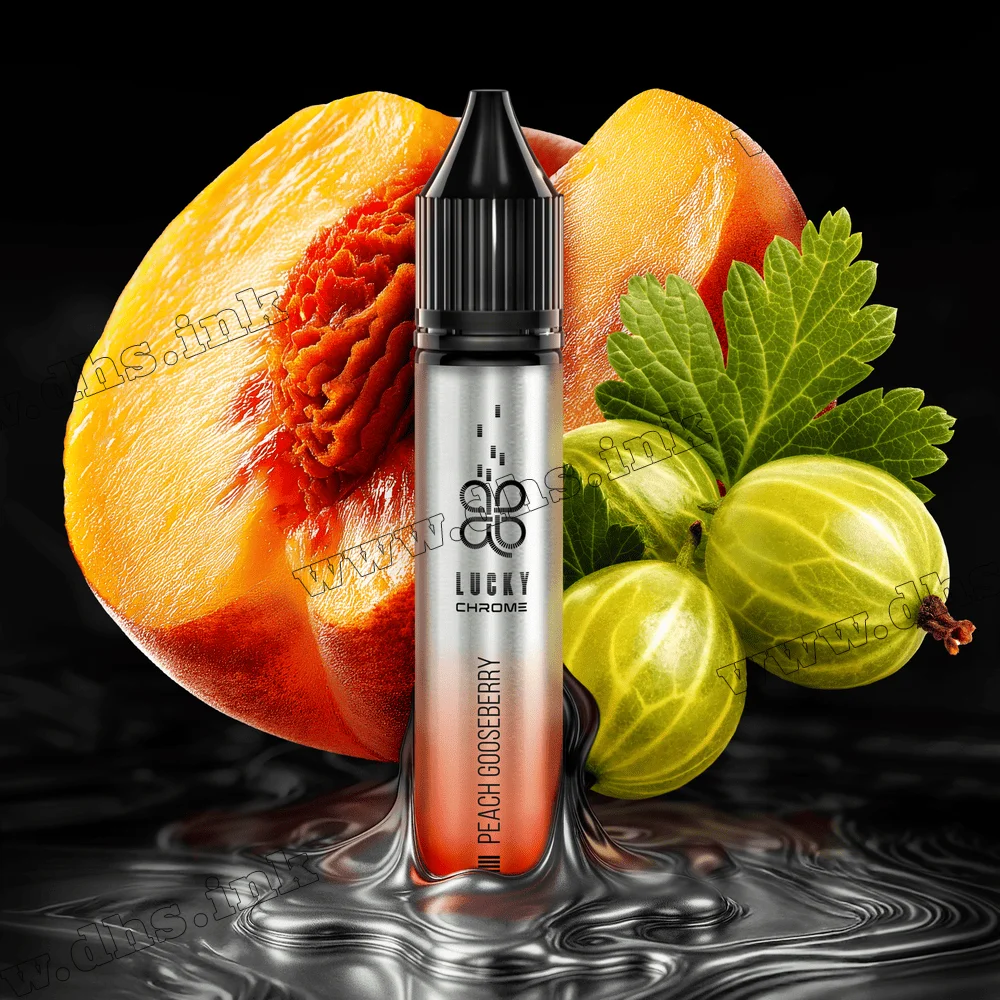 Солевая жидкость Lucky Chrome Salt 30 мл (50 мг) - Peach Gooseberry (Персик, Крыжовник)