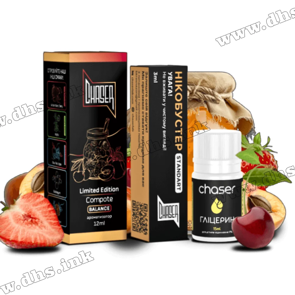 Набір для самозамісу Chaser Black Salt 30 мл (50 мг) - Compote Limited (Компот)