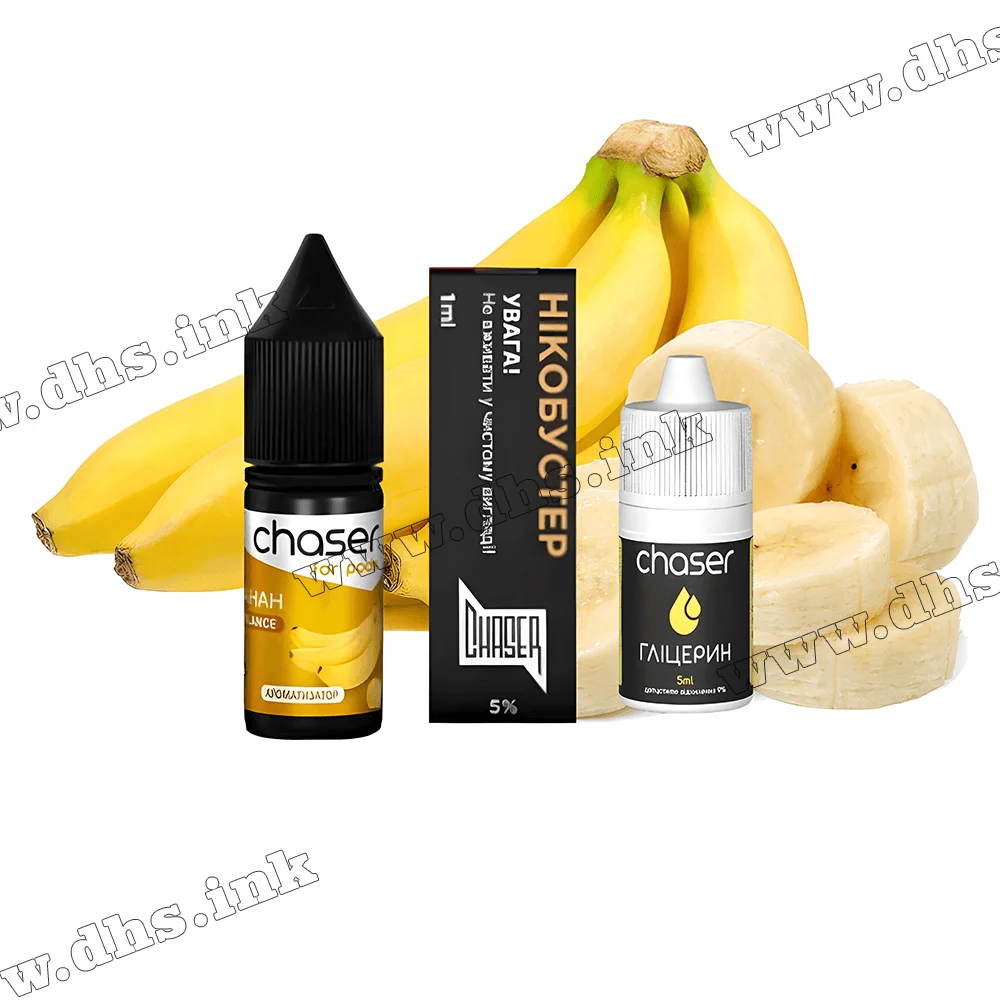 Набір для самозамісу Chaser For Pods Salt 10 мл (50 мг) - Банан