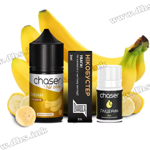 Набір для самозамісу Chaser For Pods Salt 30 мл (50 мг) - Банан