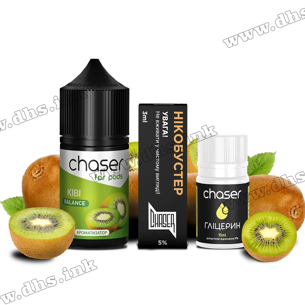 Набір для самозамісу Chaser For Pods Salt 30 мл (50 мг) - Ківі