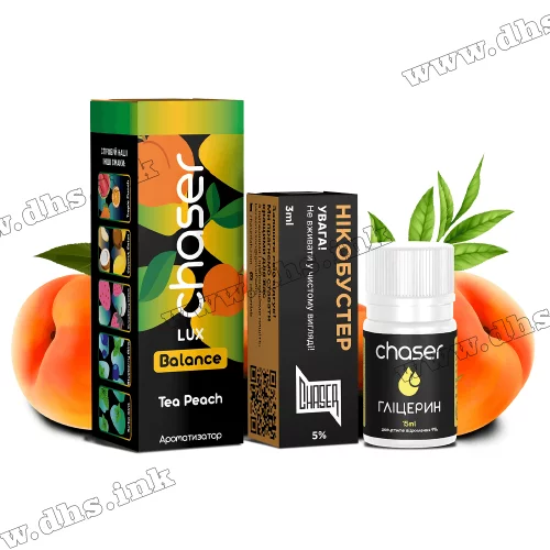 Набір для самозамісу Chaser Lux Salt 30 мл (50 мг) - Peach Tea (Персиковий Чай)