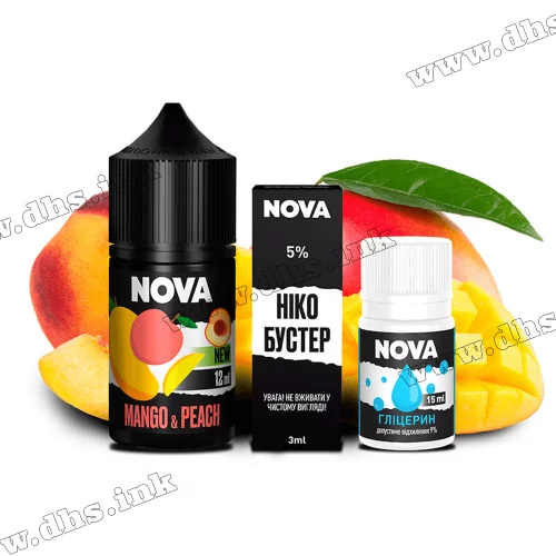 Набір для самозамісу Nova Salt 30 мл (50 мг) - Mango Peach (Манго, Персик)