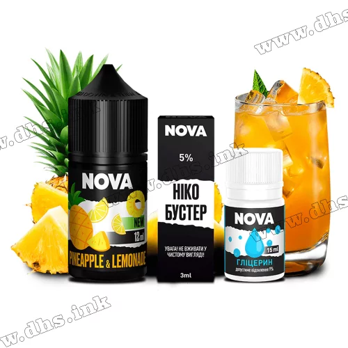 Набір для самозамісу Nova Salt 30 мл (50 мг) - Pineapple Lemonade (Ананас, Лимонад)