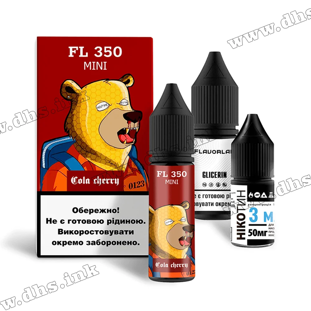 Набір для самозамісу Flavorlab FL 350 Mini Salt 15 мл (50 мг) - Cola Cherry (Кола, Вишня)