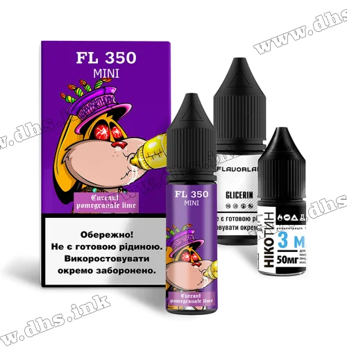 Набір для самозамісу Flavorlab FL 350 Mini Salt 15 мл (50 мг) - Currant Pomegranate Lime (Смородина, Гранат) Набір для самозамісу Flavorlab FL 350 Mini Salt 15 мл (50 мг) - Currant Pomegranate Lime (Смородина, Гранат)