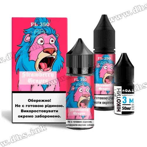 Набор для самозамеса Flavorlab FL 350 Salt 30 мл (50 мг) - Strawberry Grapes (Клубника, Виноград) Набор для самозамеса Flavorlab FL 350 Salt 30 мл (50 мг) - Strawberry Grapes (Клубника, Виноград)
