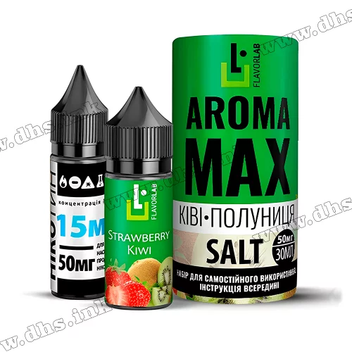 Набір для самозамісу Flavorlab Aroma Max Salt 30 мл (50 мг) - Strawberry Kiwi (Полуниця, Ківі)