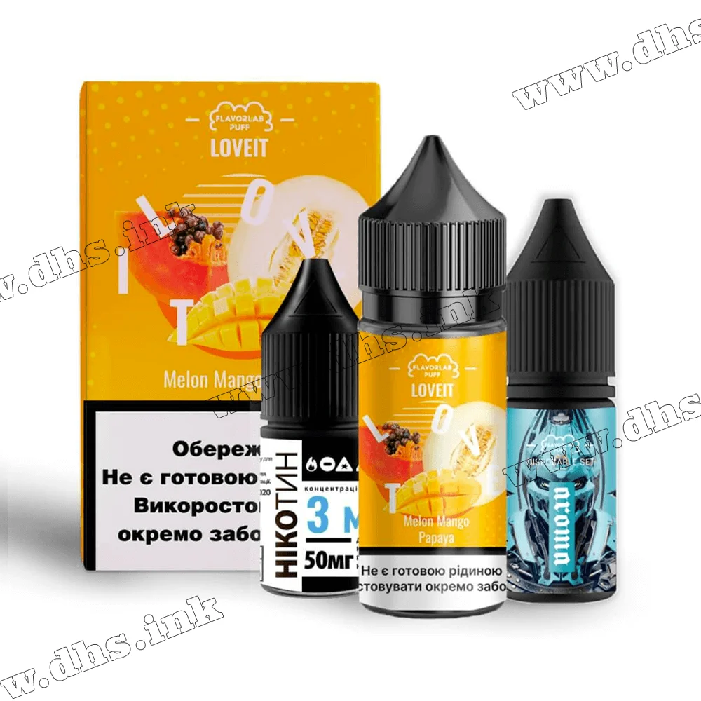 Набір для самозамісу Flavorlab Love IT Salt 30 мл (25 мг) - Melon Mango Papaya (Диня, Манго, Папайя)