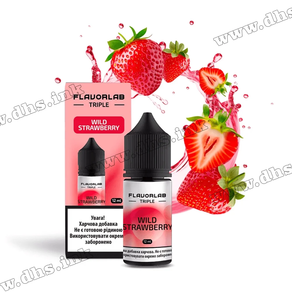 Набор для самозамеса Flavorlab Triple Strong Salt 30 мл (65 мг) - Wild Strawberry (Земляника) Набор для самозамеса Flavorlab Triple Strong Salt 30 мл (65 мг) - Wild Strawberry (Земляника)