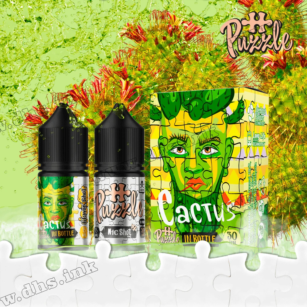 Набір для самозамісу In Bottle Puzzle Salt 30 мл (50 мг) - Cactus (Кактус)