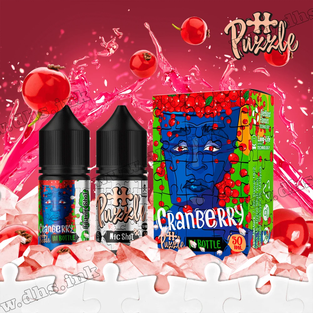 Набір для самозамісу In Bottle Puzzle Salt 30 мл (50 мг) - Cranberry (Журавлина)