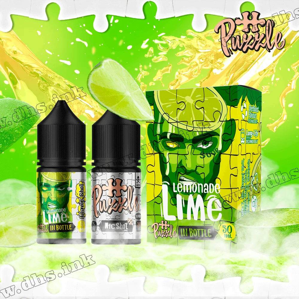 Набір для самозамісу In Bottle Puzzle Salt 30 мл (50 мг) - Lime Lemonade (Лаймовий Лимонад)