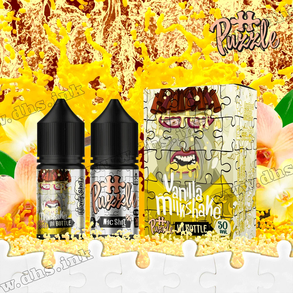 Набір для самозамісу In Bottle Puzzle Salt 30 мл (50 мг) - Vanilla Milkshake (Ванільний Мілкшейк)