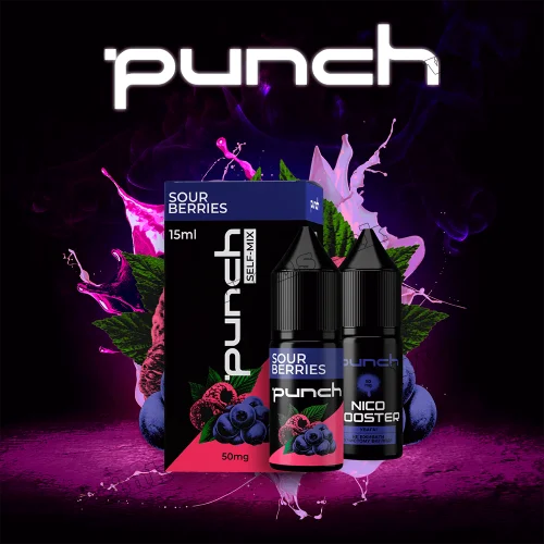 Набір для самозамісу Punch Salt 15 мл (50 мг) - Sour Berries (Малина, Чорниця)