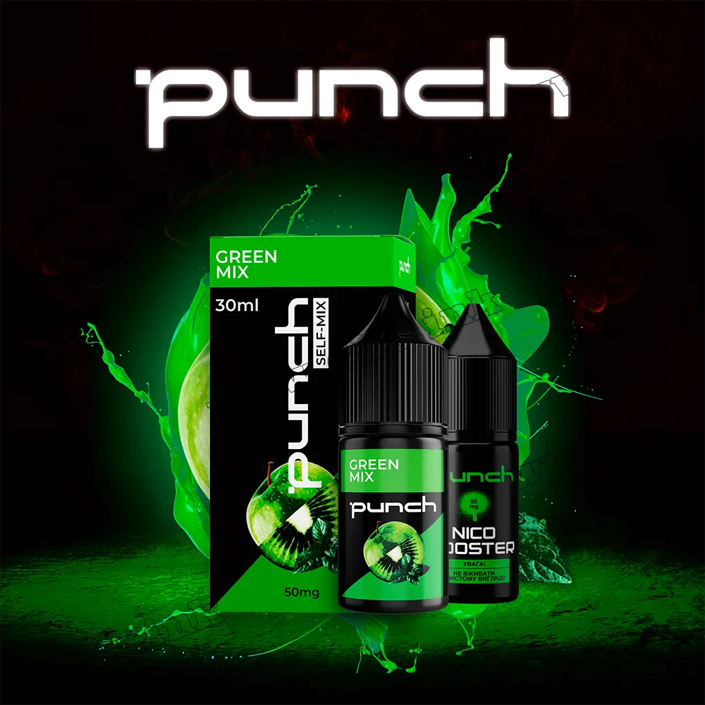 Набір для самозамісу Punch Salt 30 мл (50 мг) - Green Mix (Яблуко, Ківі, М'ята)