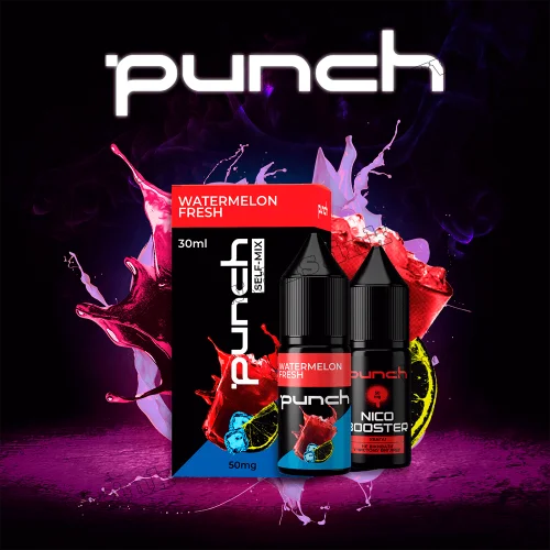 Набір для самозамісу Punch Salt 30 мл (50 мг) - Watermelon Fresh (Кавун, Лимон, Лід) Набір для самозамісу Punch Salt 30 мл (50 мг) - Watermelon Fresh (Кавун, Лимон, Лід)
