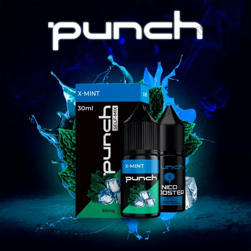 Набір для самозамісу Punch Salt 30 мл (50 мг) - X-Mint (М'ята, Лід) Набір для самозамісу Punch Salt 30 мл (50 мг) - X-Mint (М'ята, Лід)