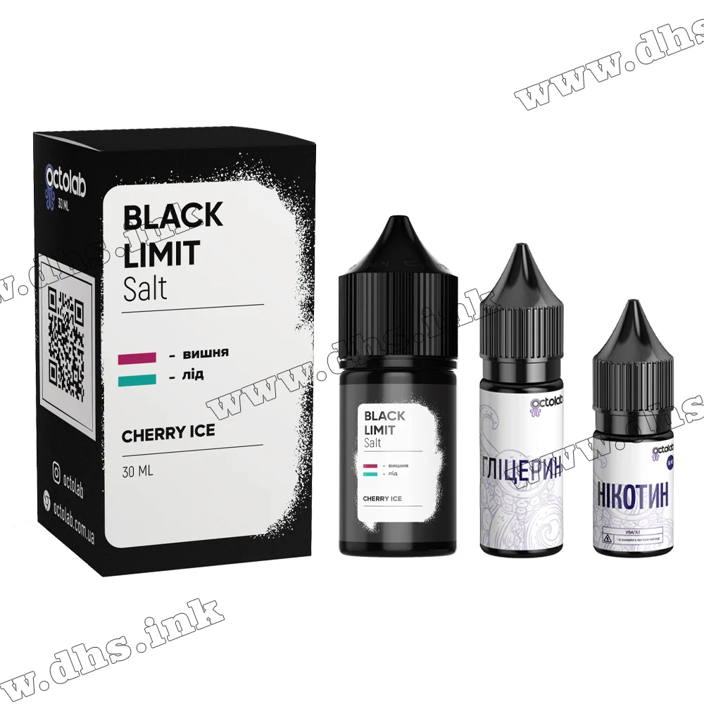 Набір для самозамісу Octobar Black Limit Salt 30 мл (50 мг) - Cherry Ice (Вишня, Лід)