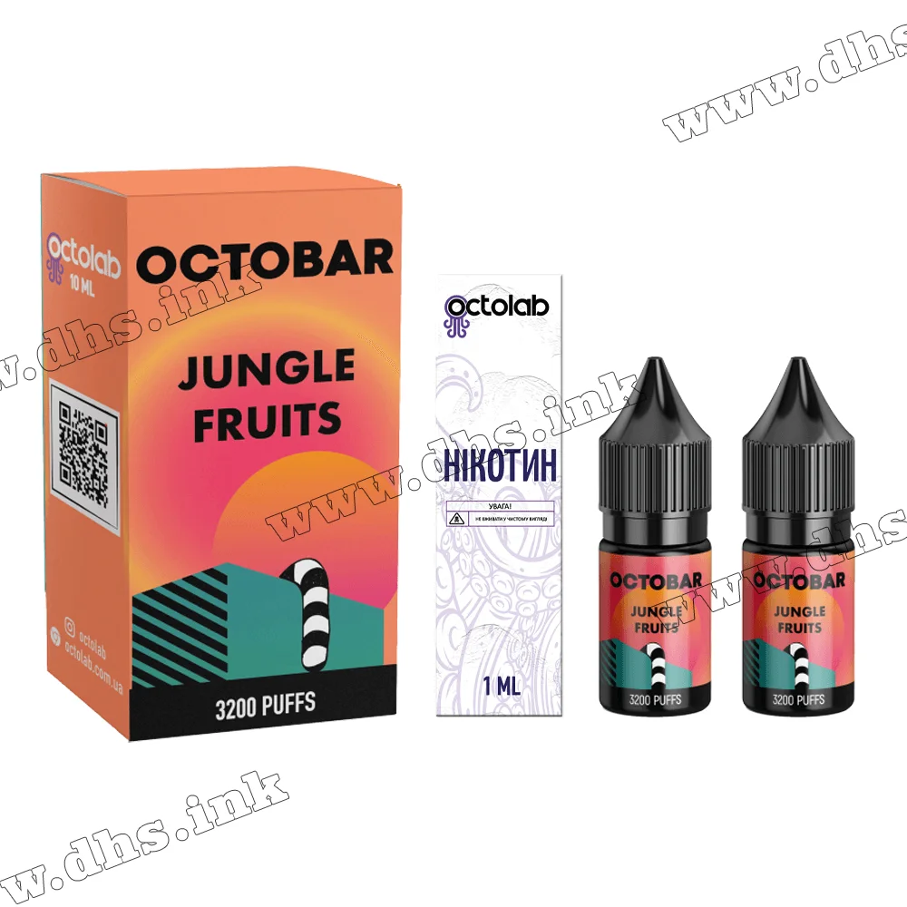 Набір для самозамісу Octobar Classic Salt 10 мл (50 мг) - Jungle Fruits (Маракуйя, Папайя, Лід)