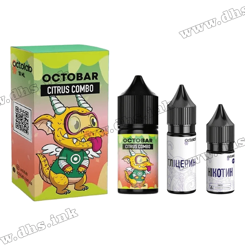 Набір для самозамісу Octobar NFT Salt 30 мл (50 мг) - Citrus Combo (Цитрусовий Мікс)