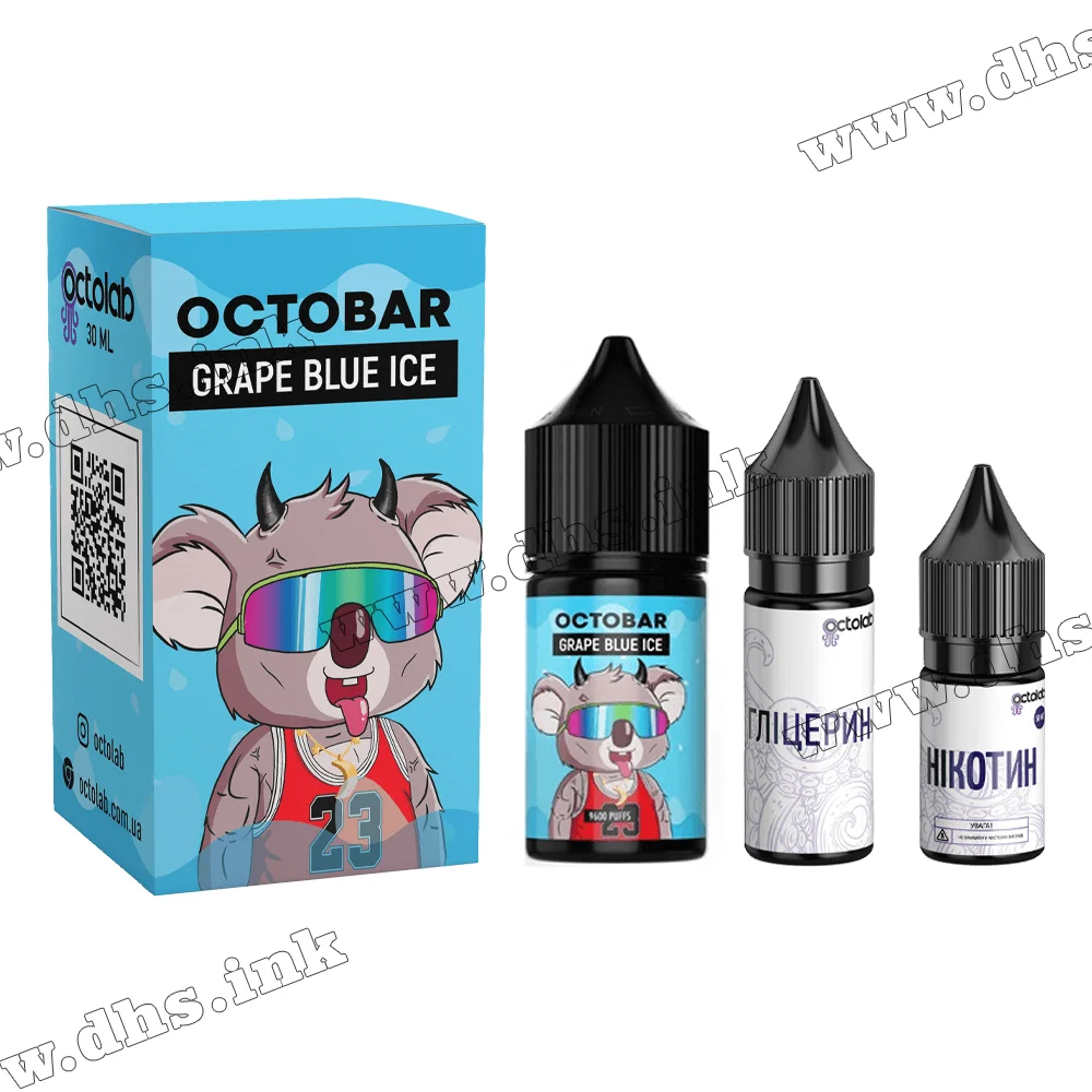 Набір для самозамісу Octobar NFT Salt 30 мл (50 мг) - Grape Blue Ice (Виноград, Блакитна Малина, Лід)