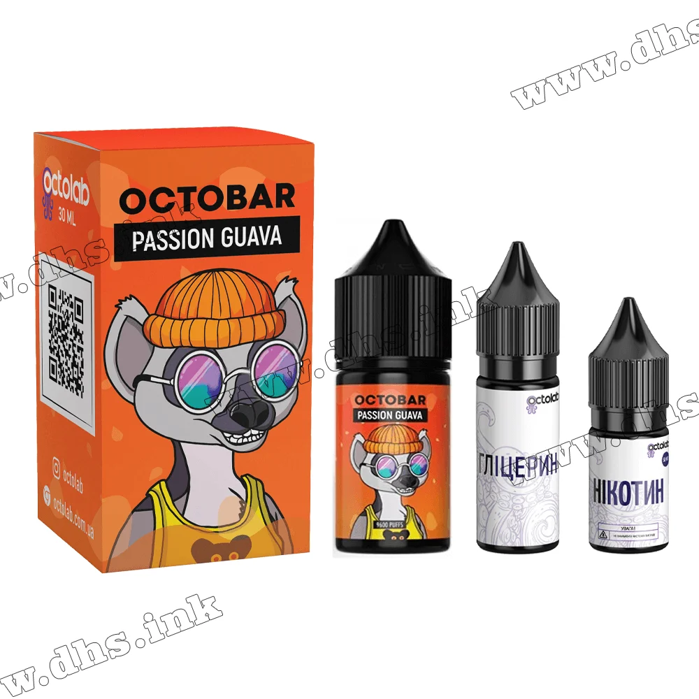 Набір для самозамісу Octobar NFT Salt 30 мл (50 мг) - Passion Guava (Маракуйя, Гуава)