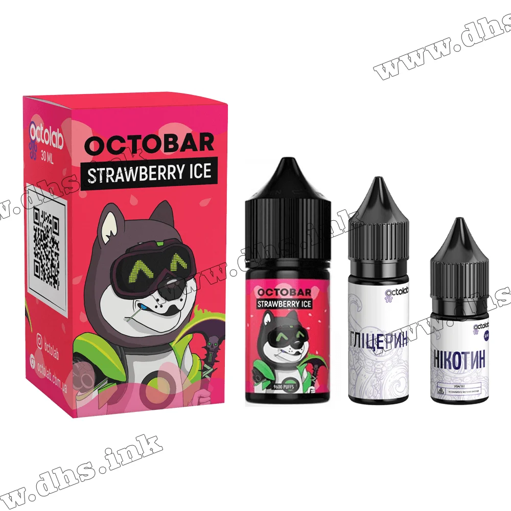 Набір для самозамісу Octobar NFT Salt 30 мл (50 мг) - Strawberry Ice (Полуниця, Лід)