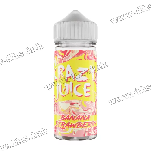 Органическая жидкость Crazy Juice Organic 120 мл (3 мг) - Banana Strawberry (Банан, Клубника)