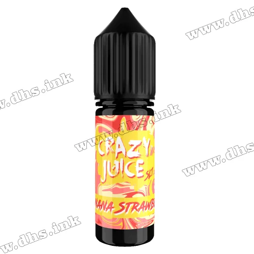 Солевая жидкость Crazy Juice Salt 15 мл (30 мг) - Banana Strawberry (Банан, Клубника)