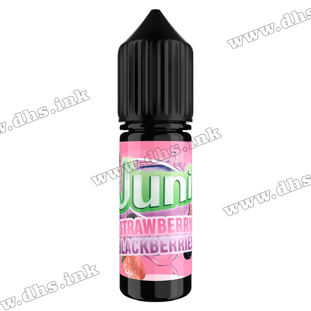 Сольова рідина Juni Salt 15 мл (50 мг) - Strawberry Blackberries (Полуниця, Ожина)