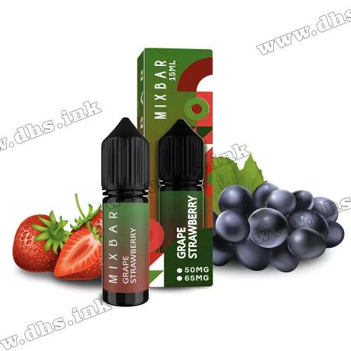 Солевая жидкость Mix Bar Salt 15 мл (50 мг) - Grape Strawberry (Виноград, Клубника)