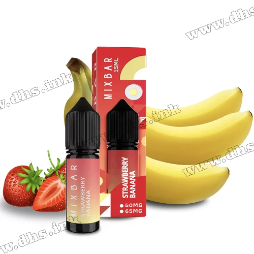 Солевая жидкость Mix Bar Salt 15 мл (50 мг) - Strawberry Banana (Клубника Банан)