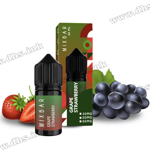 Солевая жидкость Mix Bar Salt 30 мл (30 мг) - Grape Strawberry (Виноград, Клубника)