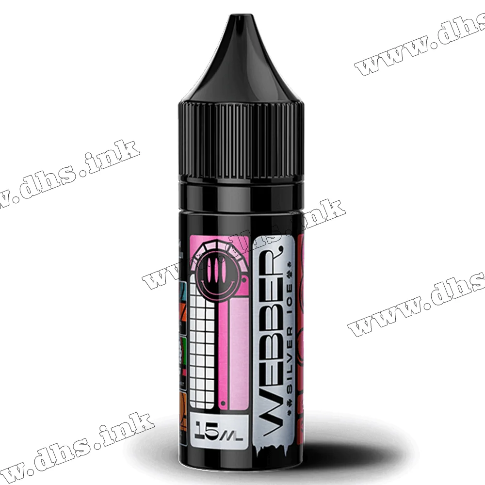 Сольова рідина  Webber Silver Ice Salt 15 мл (50 мг) - Mint Bubble Gum (М'ятна Жуйка)