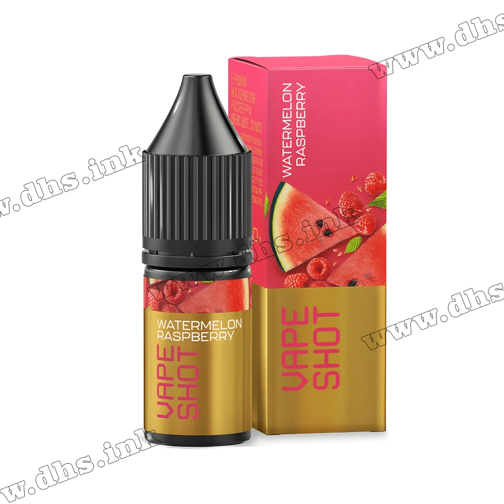 Сольова рідина Vape Shot Salt 10 мл (50 мг) - Watermelon Raspberry (Кавун, Малина)