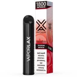 Одноразовая электронная сигарета Vaporlax X 1800 - Tropical fruit (Тропические фрукты)