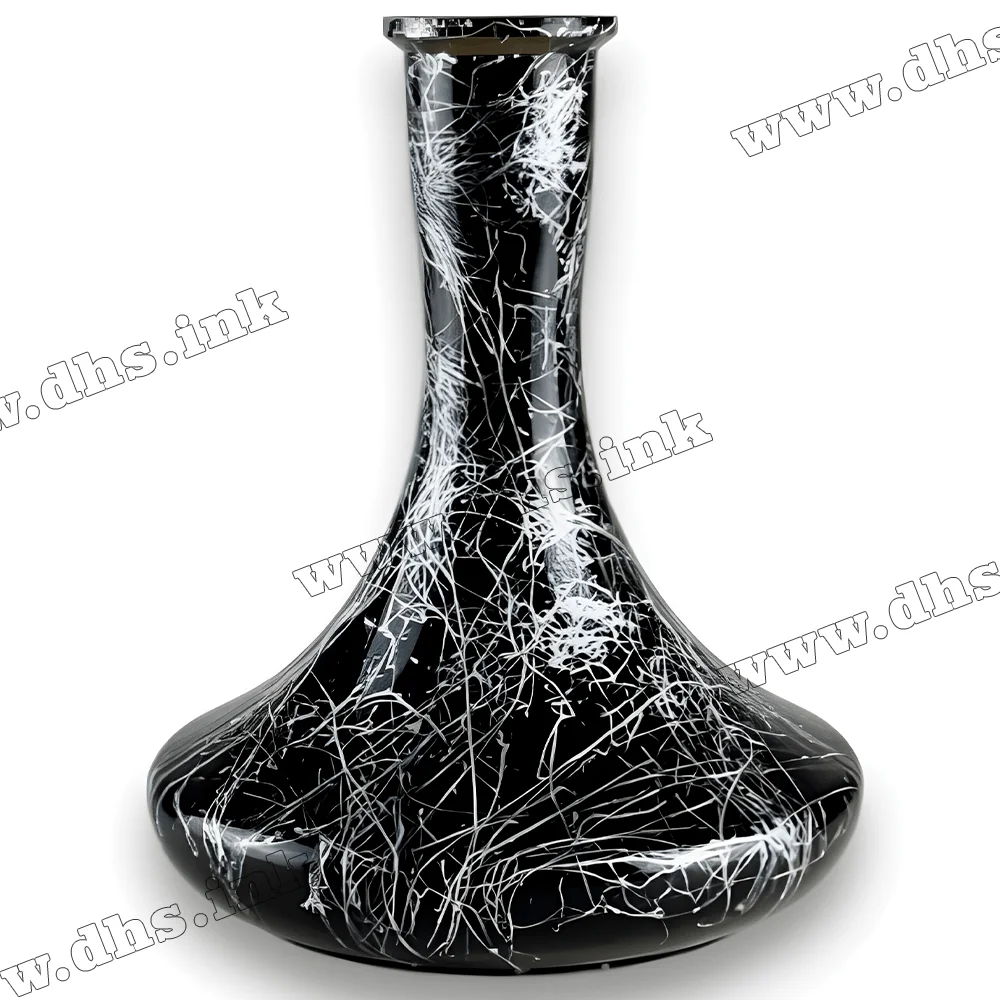 Колба для кальяну Craft Silver Splash (Чорно-Срібляста)