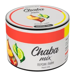 Бестабачная и безникотиновая смесь Chaba Mix (Nicotine Free) - Peach Lime (Персик, Лайм) 50г