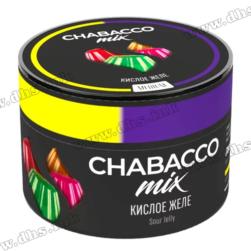 Бестабачная смесь Chabacco Mix (Чабако Микс) Medium - Sour Jelly (Кислое Желе) 50г